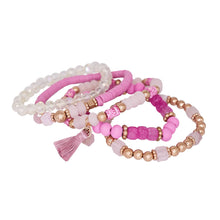 Load image into Gallery viewer, Beaded Bracelet Set Stack Stretch Multi Layered Boho Bangles