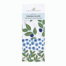 Load image into Gallery viewer, Blueberry Medley Cotton Kitchen Towels (Set of 3)