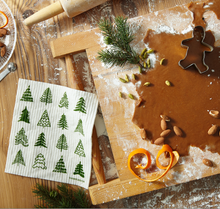 Load image into Gallery viewer, Woodland Trees Swedish Dishcloth