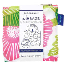 Load image into Gallery viewer, POPPY PAPAVER blu Bag Reusable Shopper Tote