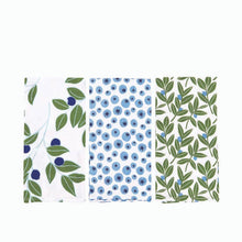Load image into Gallery viewer, Blueberry Medley Cotton Kitchen Towels (Set of 3)
