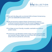 Load image into Gallery viewer, POPPY PAPAVER blu Bag Reusable Shopper Tote