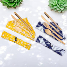 Load image into Gallery viewer, Bamboo Travel Cutlery Set | Picnic - Mustard Yellow