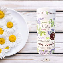 Load image into Gallery viewer, Natural Bums Organic Soothing Herbal Baby Powder - 6 oz - Green + Lovely