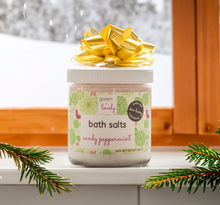 Load image into Gallery viewer, Candy Cane Bath Salts - with Pink Himalayan Salt - Green + Lovely