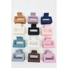 Load image into Gallery viewer, Matte Color Rectangle Medium Hair Clip