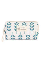 Load image into Gallery viewer, TEAL SPRING /// PRINT ZIPPER COSMETIC BAG