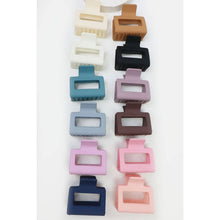 Load image into Gallery viewer, Matte Color Rectangle Medium Hair Clip