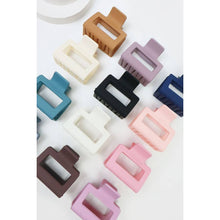 Load image into Gallery viewer, Matte Color Rectangle Medium Hair Clip