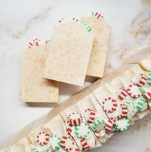 Load image into Gallery viewer, CANDY CANE /// Handmade Artisan Soap - Stocking Stuffer Gift - Green + Lovely