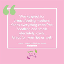 Load image into Gallery viewer, Calming Nature's Herbal Nursing Nipple Balm - Breastfeeding Essential - 1 oz. - Green + Lovely