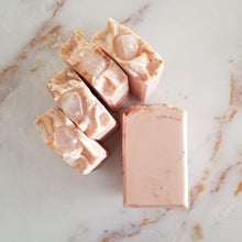 Load image into Gallery viewer, Rose Quartz Artisan Handmade Soap - with Gemstone - Green + Lovely