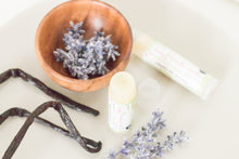 Load image into Gallery viewer, Lavender Vanilla /// Set of 3, Organic Lip Balm Butter for Intense Moisture - Beauty Gift - Green + Lovely