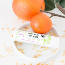 Load image into Gallery viewer, Summer Tangerine Calendula Skin Stick - Organic Lotion Moisture Stick - Travel Size - Green + Lovely