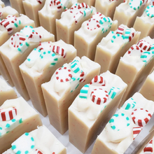 Load image into Gallery viewer, CANDY CANE /// Handmade Artisan Soap - Stocking Stuffer Gift - Green + Lovely