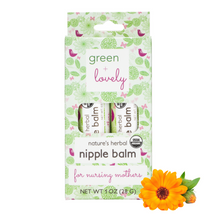 Load image into Gallery viewer, Calming Nature's Herbal Nursing Nipple Balm - Breastfeeding Essential - 1 oz. - Green + Lovely