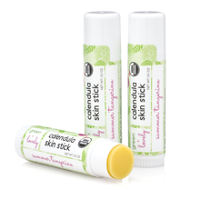 Load image into Gallery viewer, Summer Tangerine Calendula Skin Stick - Organic Lotion Moisture Stick - Travel Size - Green + Lovely