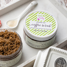Load image into Gallery viewer, Chocolate Mint Coffee Scrub, Organic Cane Sugar - Stocking Stuffer - Green + Lovely