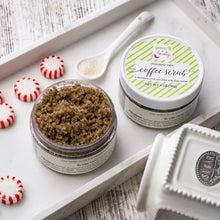 Load image into Gallery viewer, Chocolate Mint Coffee Scrub, Organic Cane Sugar - Stocking Stuffer - Green + Lovely