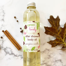 Load image into Gallery viewer, PUMPKIN VANILLA /// After Shower Body Oil - Dry Oil Moisturizer - 8 oz - Green + Lovely