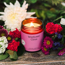 Load image into Gallery viewer, Wildflower Citrus Beeswax &amp;Essential Oil Jar Candle
