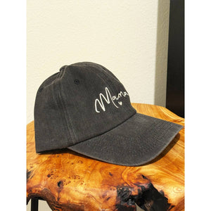 MAMA Embroidered Acid Washed Baseball Cap