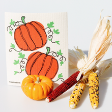 Load image into Gallery viewer, Pumpkins Swedish Dishcloth
