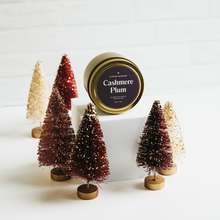 Load image into Gallery viewer, Cashmere Plum Soy Candle - 4oz Gold Travel Tin Stockings
