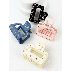 Assorted Floral Pattern Jaw Clips