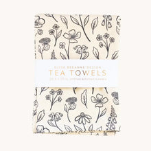Load image into Gallery viewer, Pack of 2 Pressed Floral Tea Towels
