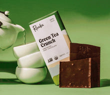 Load image into Gallery viewer, 66% Green Tea Crunch Chocolate Bar
