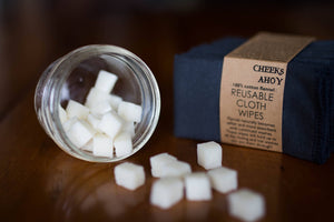 Cheeky Bits Cloth Wipe Solution - 30 bits (Mason Jar)
