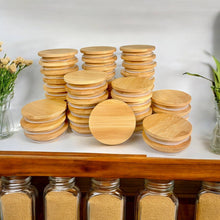 Load image into Gallery viewer, Bamboo Mason Jar Lid | Standard Mouth | Summer Bestseller
