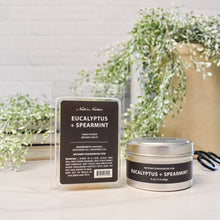 Load image into Gallery viewer, Eucalyptus &amp; Spearmint Beeswax Candle
