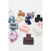 Load image into Gallery viewer, Matte Color Rectangle Medium Hair Clip

