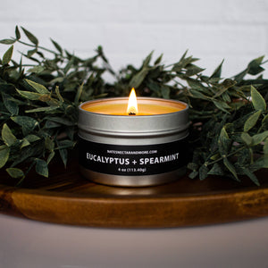 Eucalyptus & Spearmint Beeswax Candle