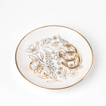 Load image into Gallery viewer, Pressed Floral Circular Trinket Dish
