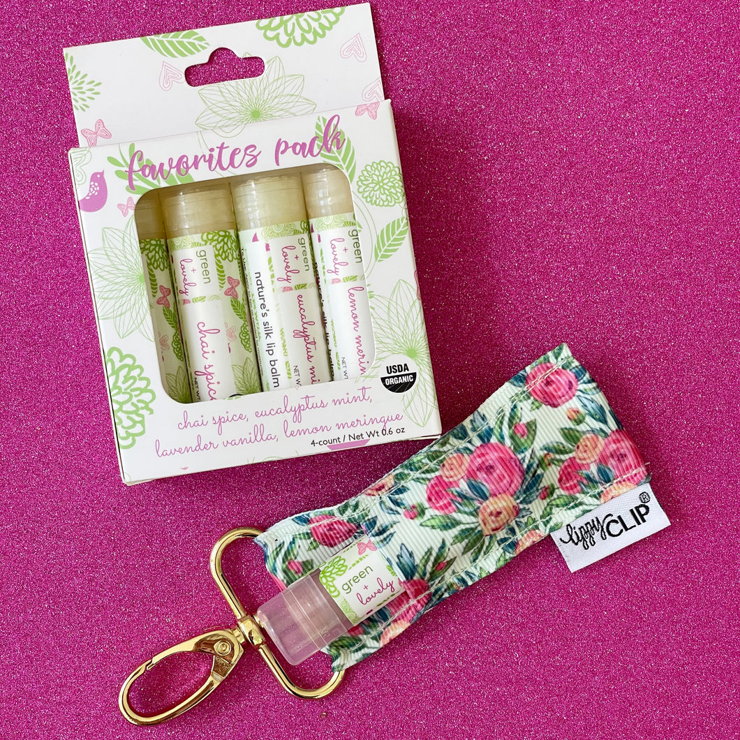 Lip Balm Keychain {Spring Floral} + Lip Balm Sets