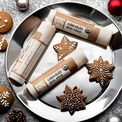 Gingerbread Calendula Skin Stick - Organic Lotion Stick - Green + Lovely