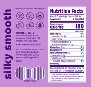 Silky Smooth All Natural Peanut Butter - 13oz Glass Jar