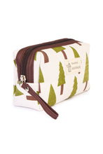 Load image into Gallery viewer, TEAL SPRING /// PRINT ZIPPER COSMETIC BAG

