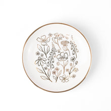 Load image into Gallery viewer, Pressed Floral Circular Trinket Dish
