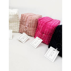 Soft Puff Textured Light Weight Cosmetic Bag