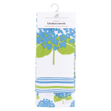 Load image into Gallery viewer, HYDRANGEA Cotton Kitchen Towels, Set of 3
