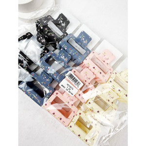 Assorted Floral Pattern Jaw Clips
