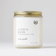Load image into Gallery viewer, Citrus Basil : Tin Soy Candle ( spring summer )
