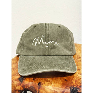 MAMA Embroidered Acid Washed Baseball Cap