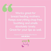 Load image into Gallery viewer, Calming Nature&#39;s Herbal Nursing Nipple Balm - Breastfeeding Essential - 1 oz. - Green + Lovely
