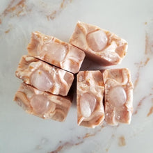 Load image into Gallery viewer, Rose Quartz Artisan Handmade Soap - with Gemstone - Green + Lovely
