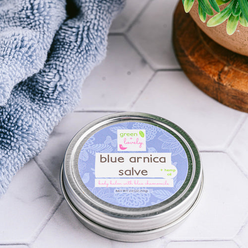 Blue Arnica Salve /// Muscle Rub with Hemp Seed Oil - Green + Lovely